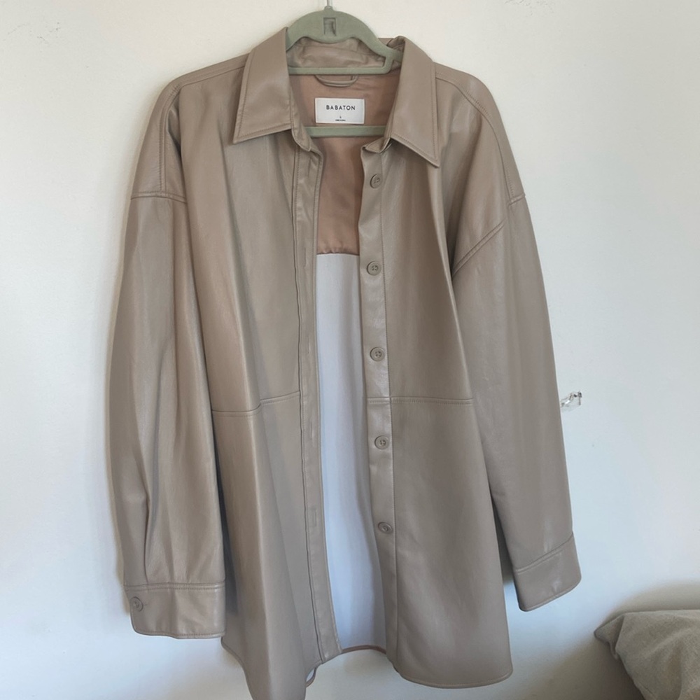 Aritzia Babaton Pelli Pleather Shacket